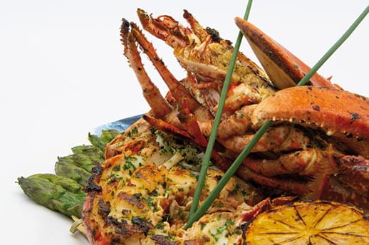 A luxurious seafood dish of lobster